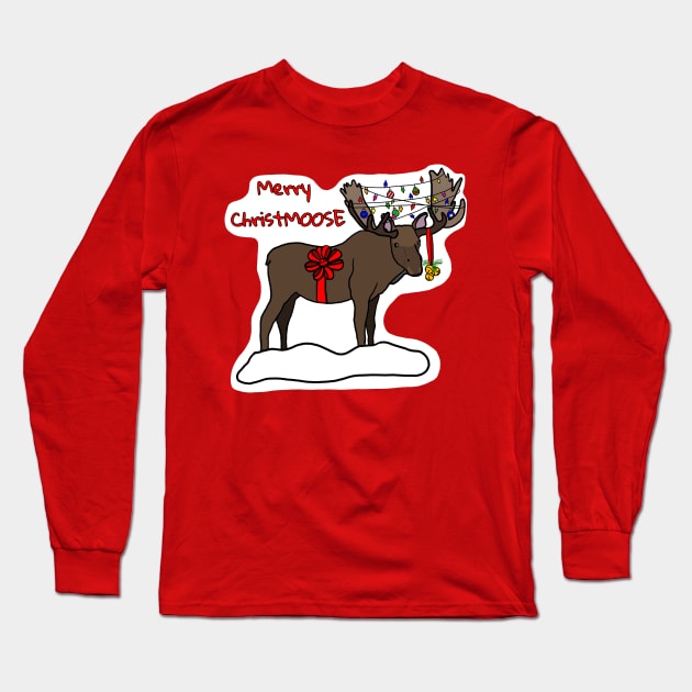 Merry Christmoose Long Sleeve T-Shirt by Underbite Boutique